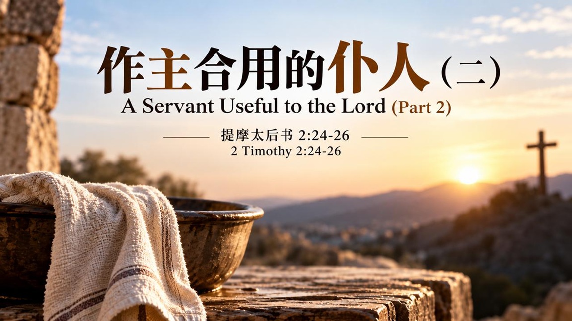 9月13日：作主合用的仆人(二) – 第二堂